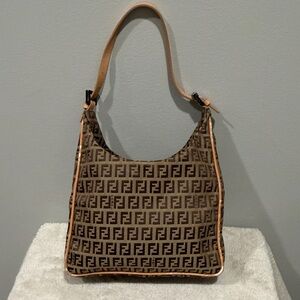 Fendi Brown and Tan Shoulder Bag